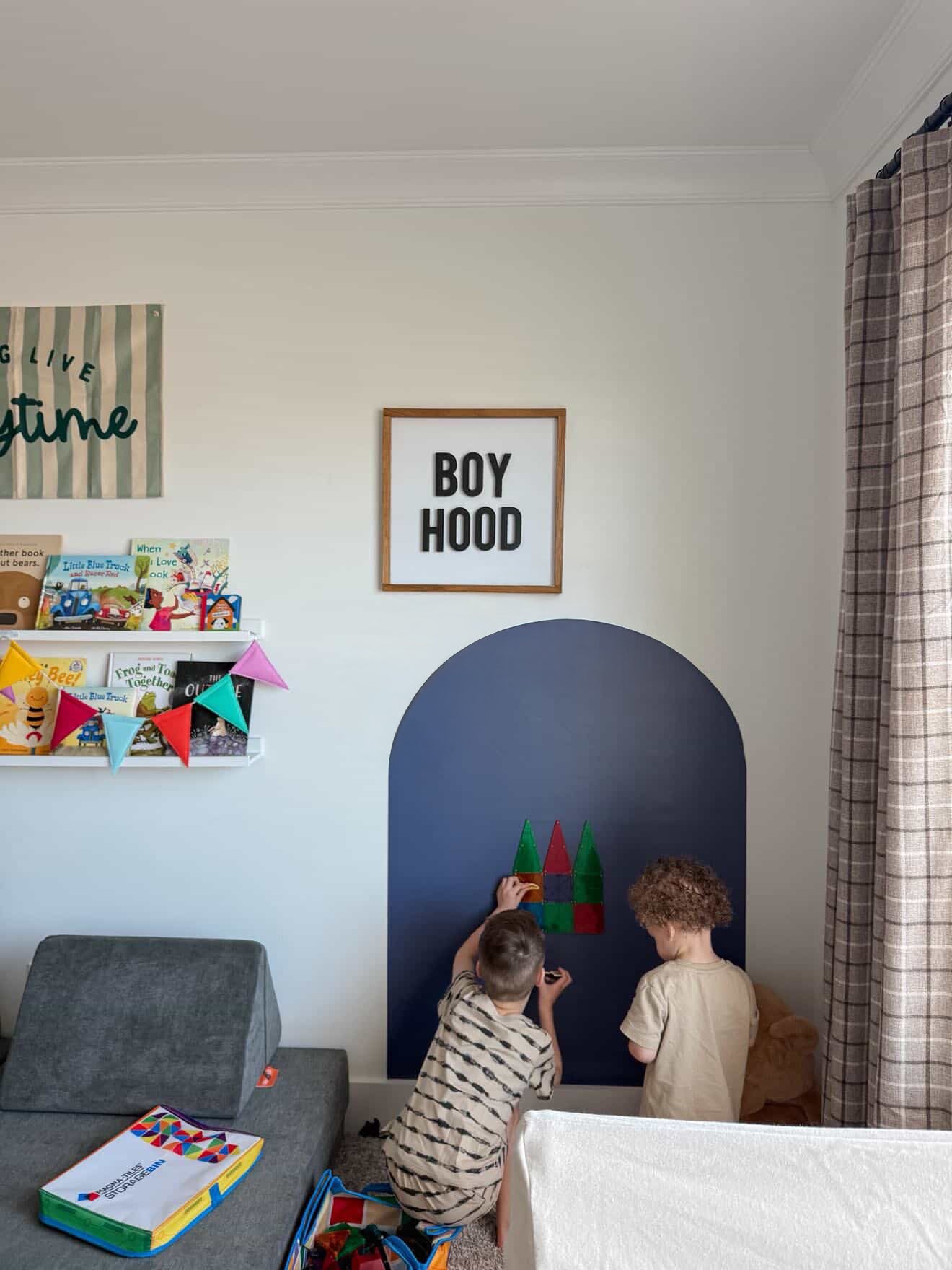 NEW REMOVABLE Magnet Magic Arch - With Fabric-Grip Technology - Damage-Free Magnetic Wall Decal for Kids, Wall Decal