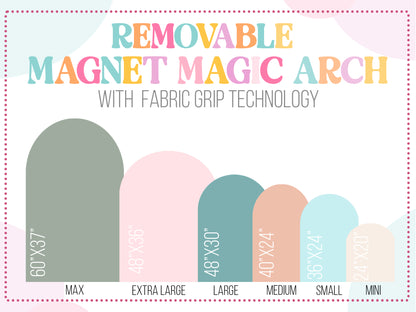NEW REMOVABLE Magnet Magic Arch - With Fabric-Grip Technology - Damage-Free Magnetic Wall Decal for Kids, Wall Decal