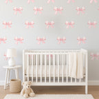 Blush Dot Bows Wall Decals