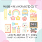 Pastel School Magnet Set - Back To School Magnets For Magnet Magic Wall & More