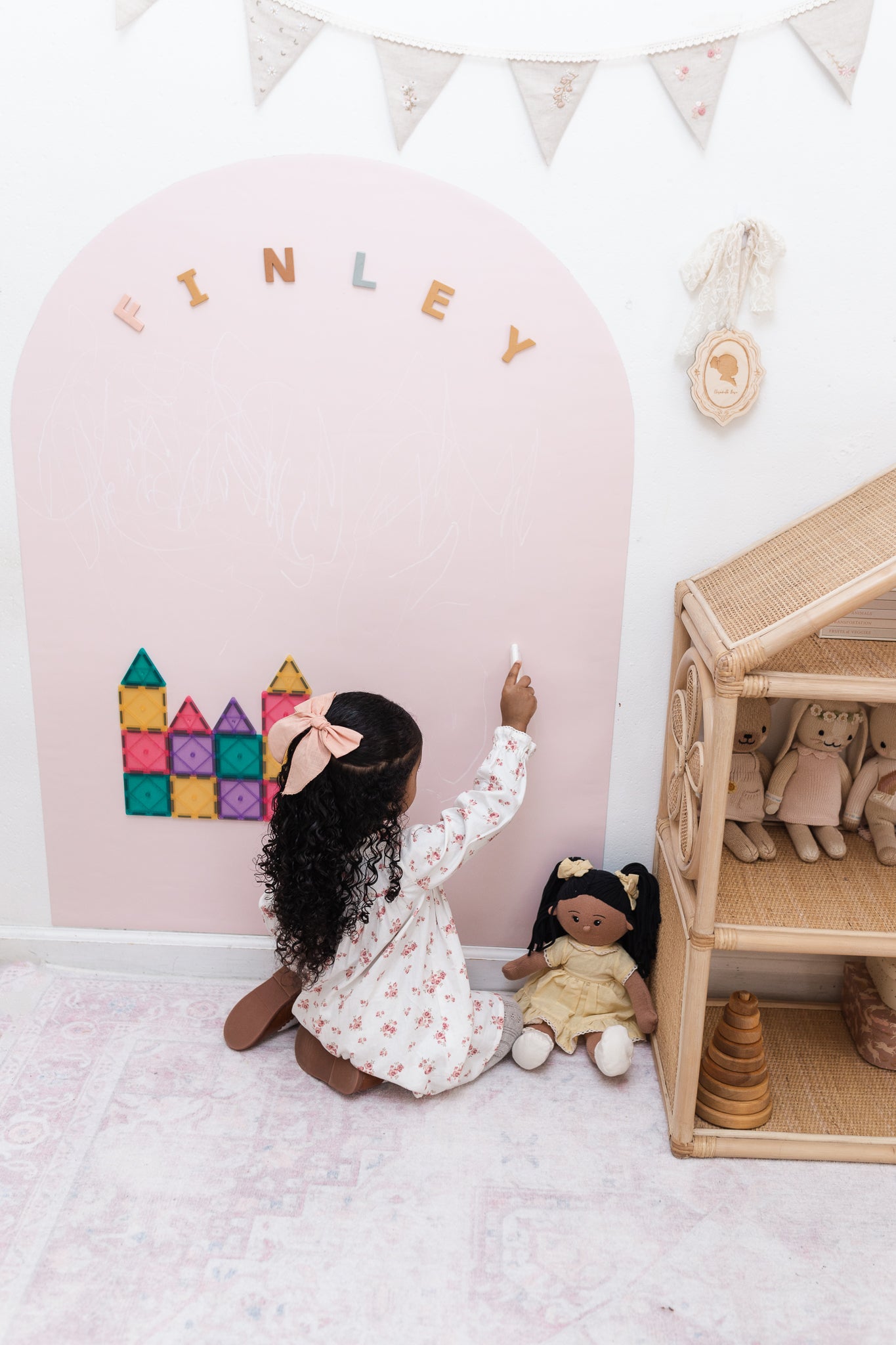 NEW REMOVABLE Magnet Magic Arch - With Fabric-Grip Technology - Damage-Free Magnetic Wall Decal for Kids, Wall Decal