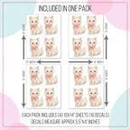 Pink Bow Kitten Wall Decals