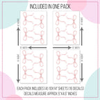 Pink Coquette Bow Wall Decals