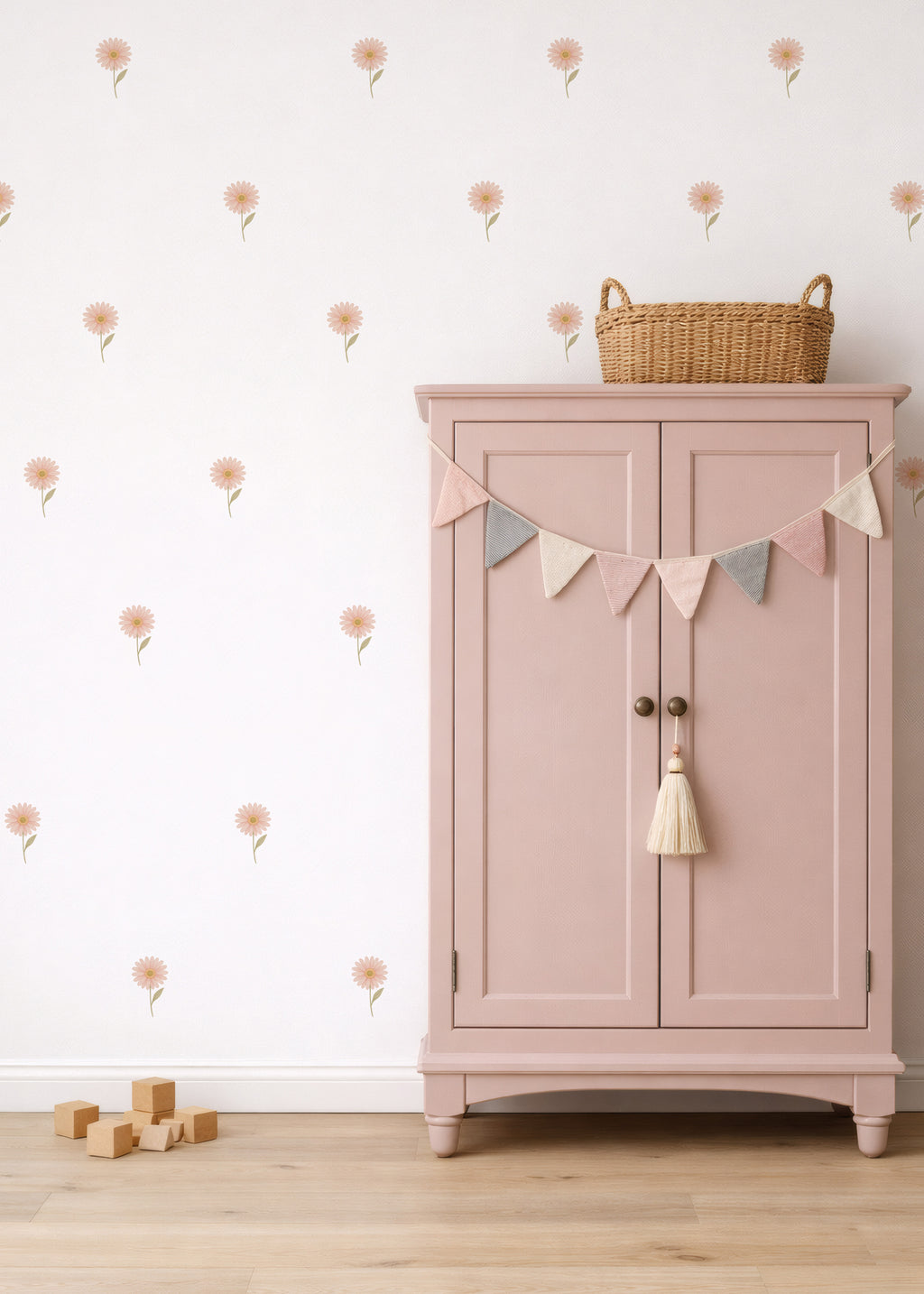 Pink Daisy Wall Decals