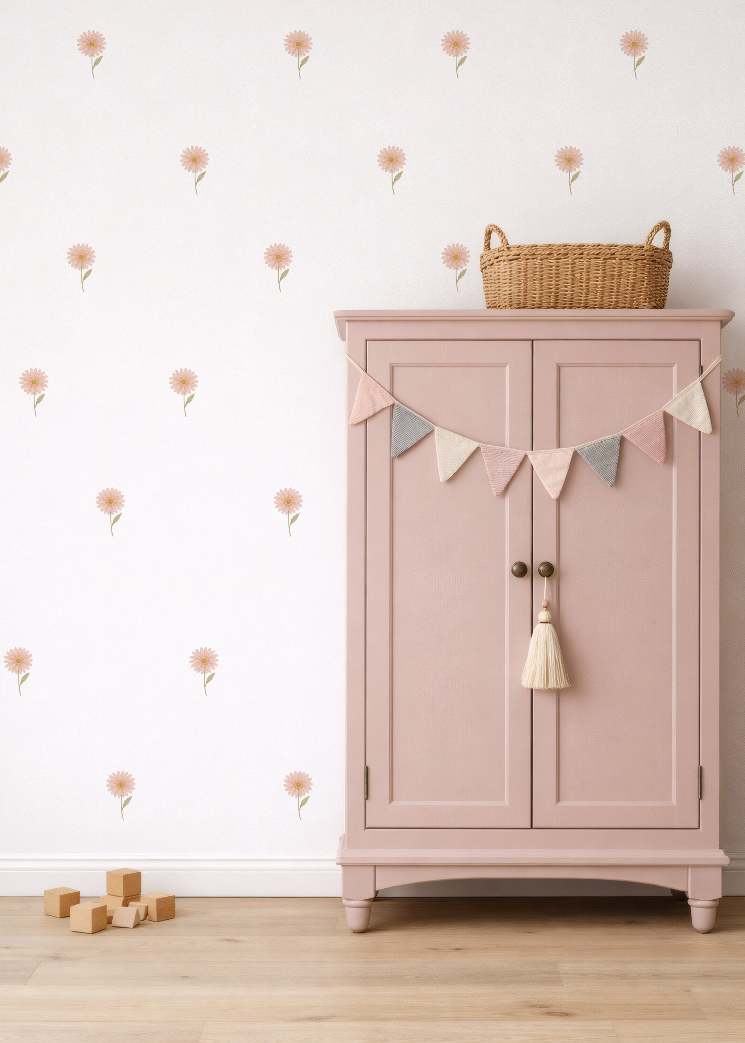Pink Daisy Wall Decals