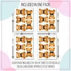 Plaid Bowtie Bear Wall Decals
