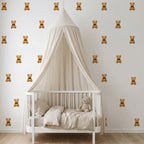 Plaid Bowtie Bear Wall Decals