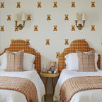 Plaid Bowtie Bear Wall Decals