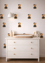 Plaid Dress Bear Wall Decals