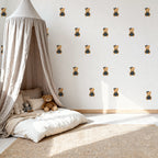 Plaid Dress Bear Wall Decals
