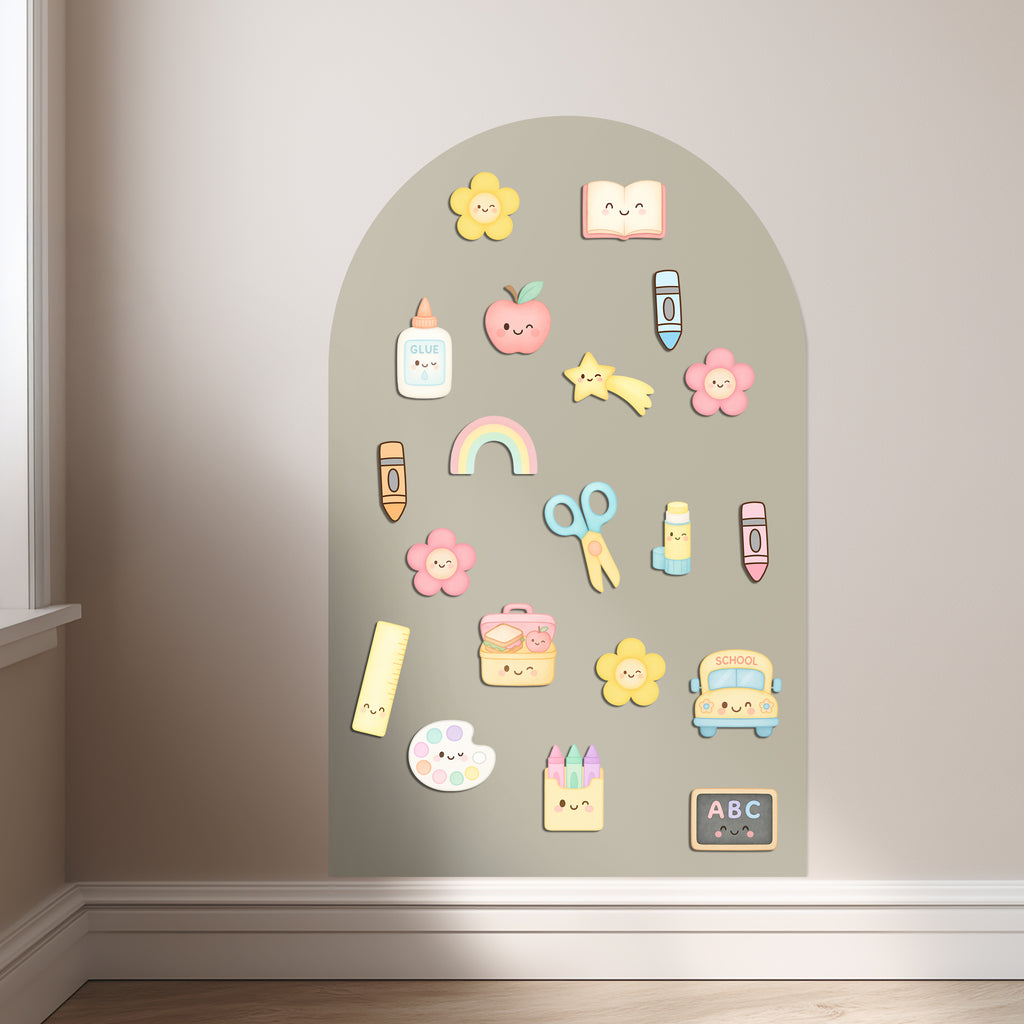 Pastel School Magnet Set - Back To School Magnets For Magnet Magic Wall & More