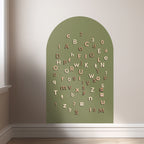 Beige Bubble Letters Alphabet Magnet Set - ABC Letters For Magnet Magic Wall & More