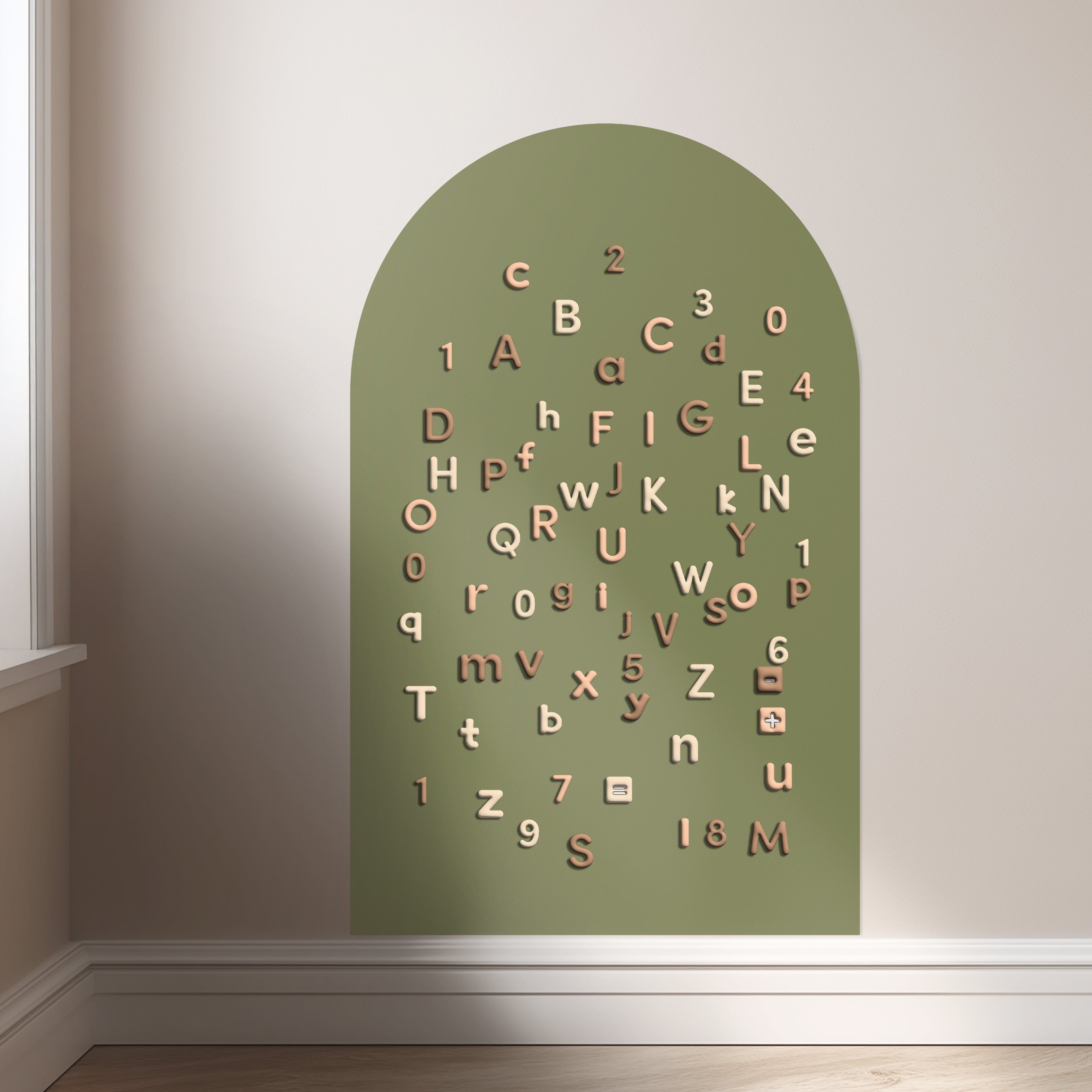 Beige Bubble Letters Alphabet Magnet Set - ABC Letters For Magnet Magic Wall & More
