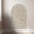Pink Bubble Letters Alphabet Magnet Set - ABC Letters For Magnet Magic Wall & More