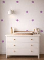 Purple Anemone Flower Wall Decals