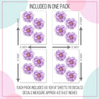 Purple Anemone Flower Wall Decals