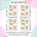 Sage Bow Bear Wall Decals