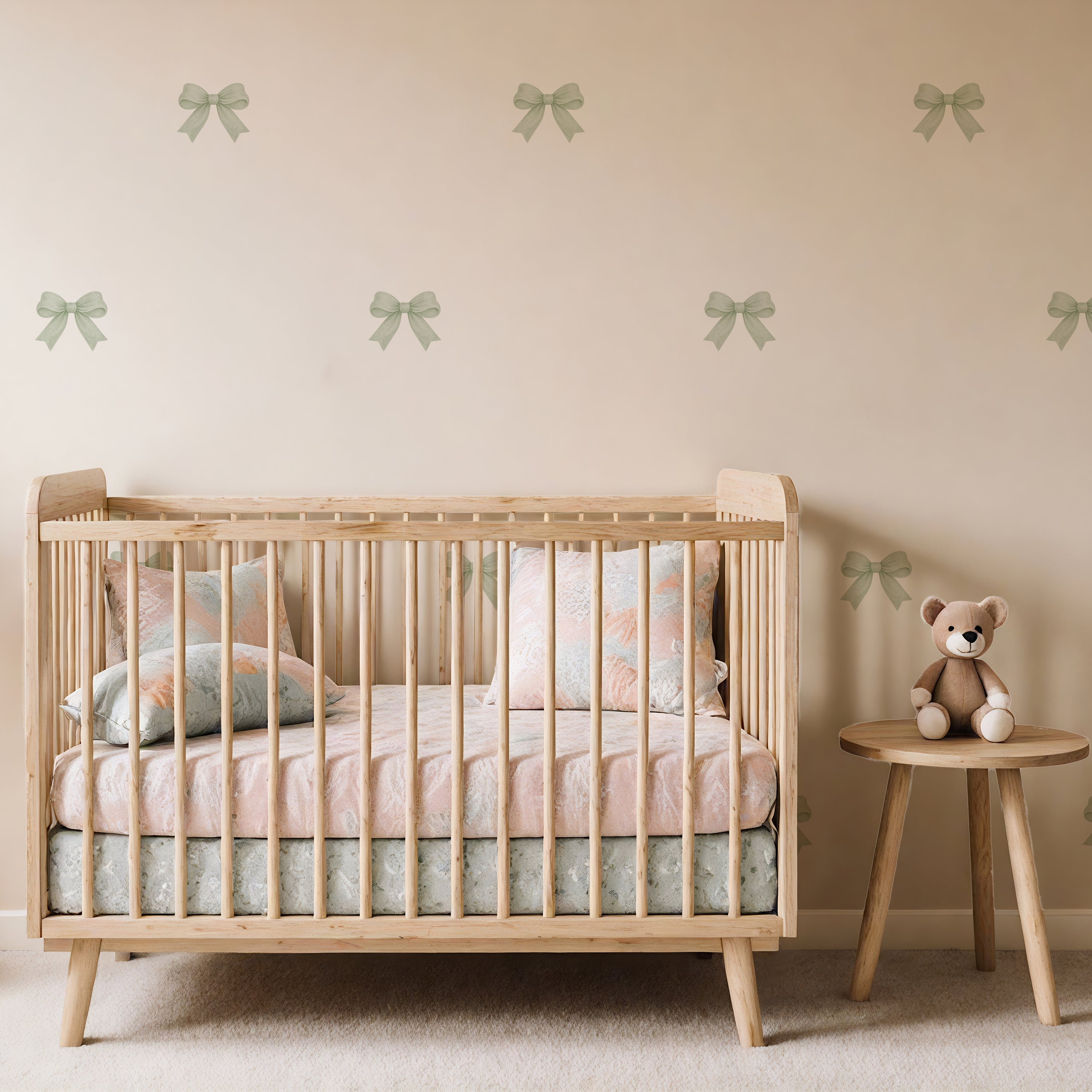 Sage Bow Wall Decals