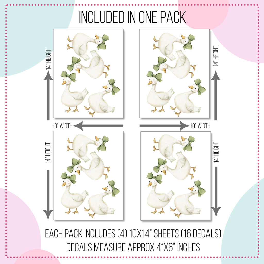 Sage Bow Gander Wall Decals