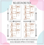 Beige Watercolor Bows Wall Decals