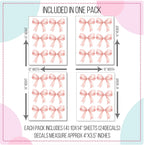 Wispy Pink Bows Wall Decals