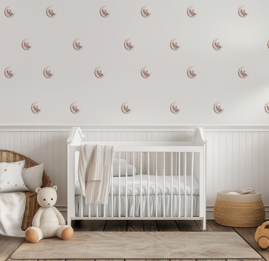Sleepy Moon Bear Wall Decals
