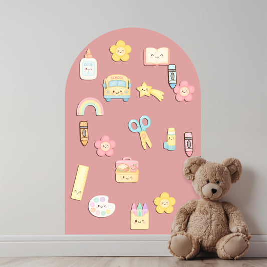 Pastel School Magnet Set - ABC Letters Back To School Decorative Magnets, Magnets for Magnet Magic Arch, Play wall, Educational Learning