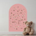 Beige Bubble Letters Alphabet Magnet Set - ABC Letters For Magnet Magic Wall & More