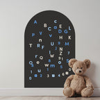 Blue Bubble Letters Alphabet Magnet Set - ABC Letters For Magnet Magic Wall & More