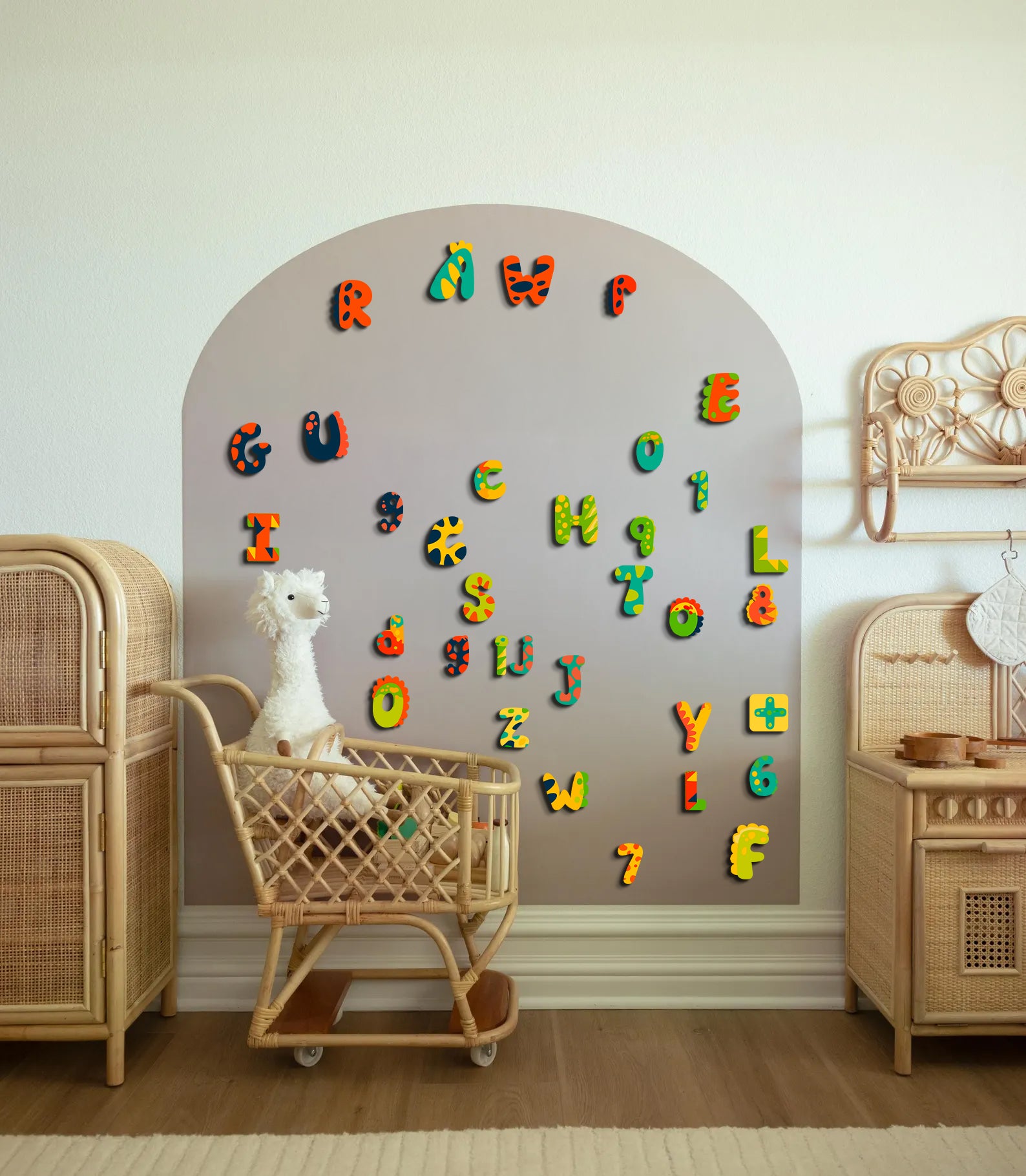 Dinosaur Letters & Numbers Magnet Set - For Magnet Magic Wall & More