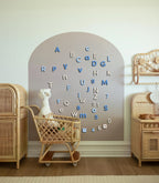 Blue Bubble Letters Alphabet Magnet Set - ABC Letters For Magnet Magic Wall & More