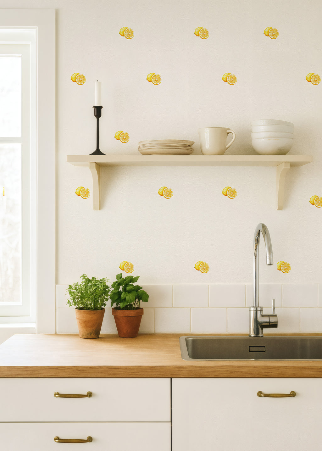 Watercolor Lemons Wall Decals