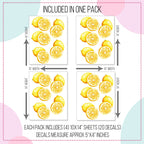 Watercolor Lemons Wall Decals
