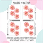 Watercolor Pink Camiella Wall Decals