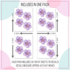 Watercolor Purple Geranium Wall Decals