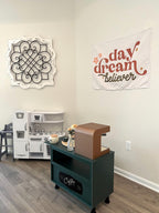 Fabric Tapestry Banner, Daydream Believer, Kids Wall Art Room Decor