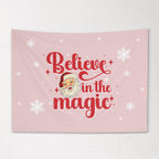 Christmas Banner, Believe in the Magic, Kids Fabric Tapestry, Wall art Room Decor