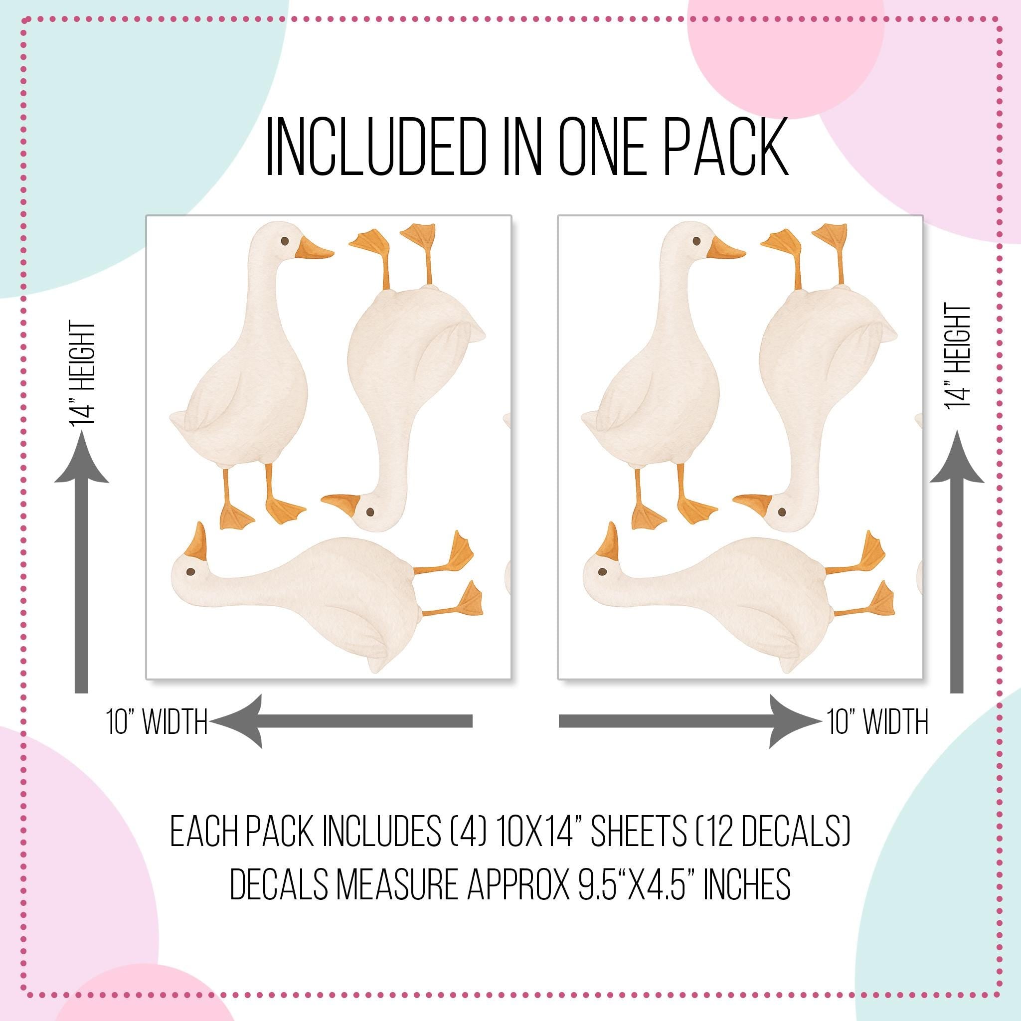 Watercolor Geese Wall Decals