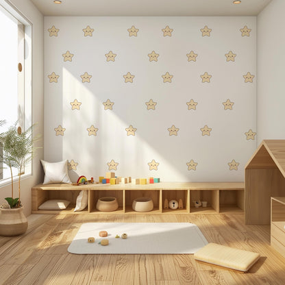Boho Stars Wall Decals, Sun Wall Decal, Nursery Wall Decor