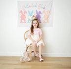 Fabric Tapestry Banner, Cottontail Club, Kids Wall Art Room Decor, Children's Wall Art