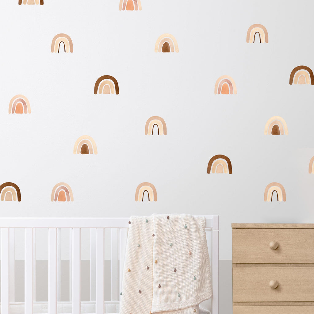 Boho Watercolor Rainbow Wall Decals