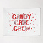 Christmas Banner, Candy Cane Crew, Kids Fabric Tapestry