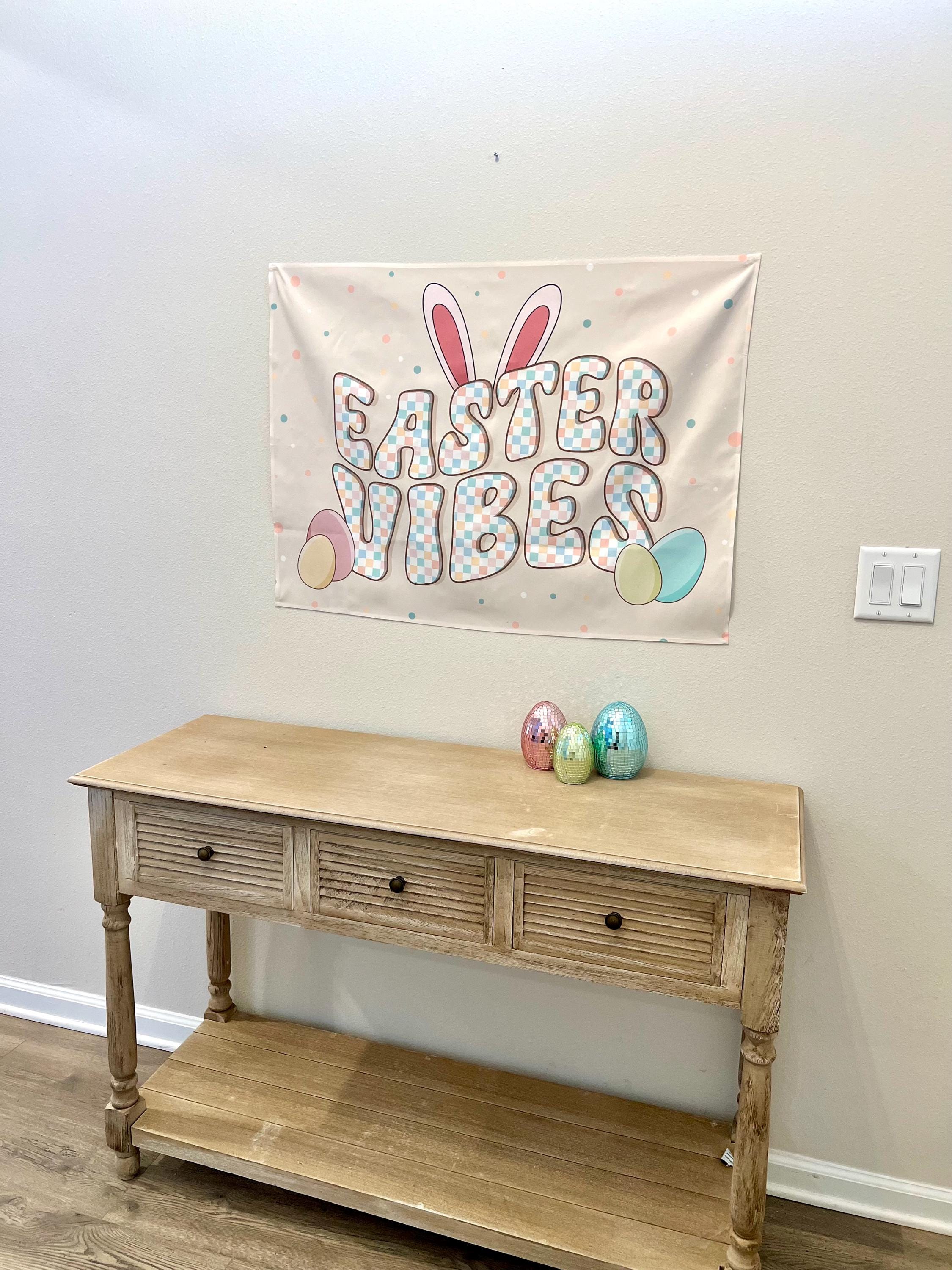 Fabric Tapestry Banner, Easter Vibes, Kids Wall Art Room Decor, Children's Wall Art