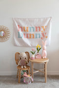 Hunny Bunny Fabric Tapestry Banner: Kids Room Wall Decor