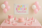 Kids Personalized Birthday Banner, Custom Rainbow Wall Hanging with Name