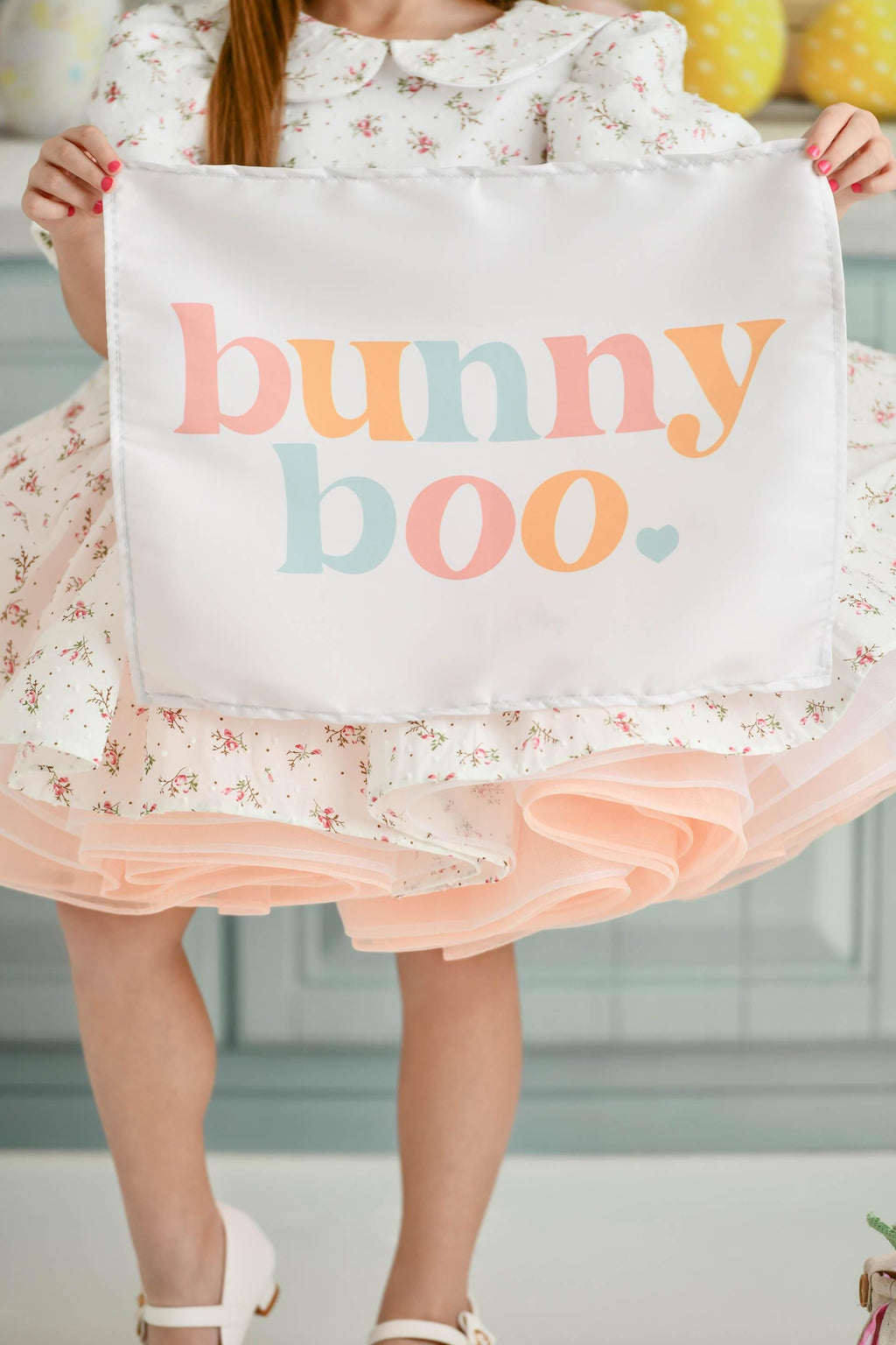 Fabric Tapestry Banner, Bunny Boo , Kids Wall Art Room Decor, Children's Wall Art
