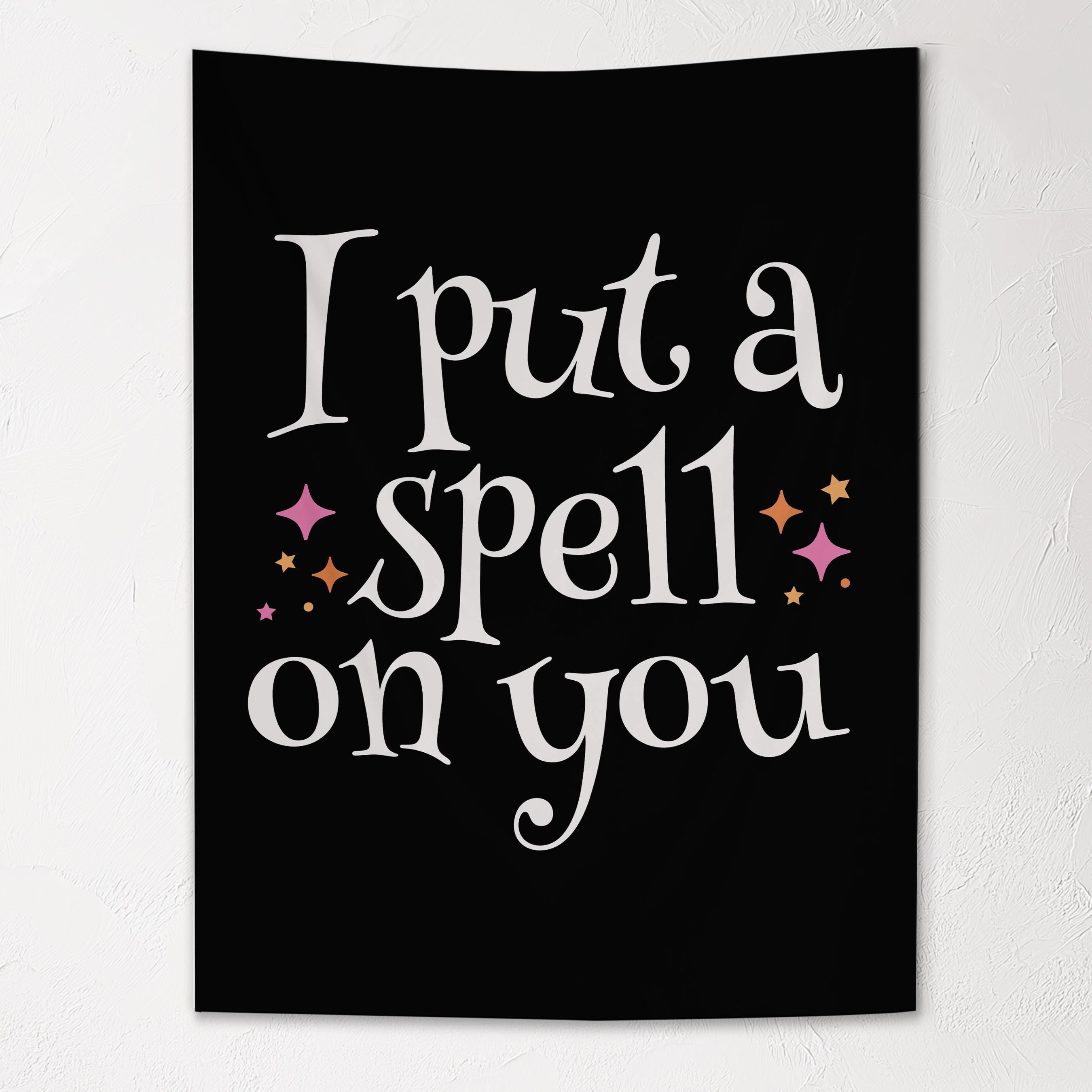 Halloween Banner, I Put a Spell on You, Halloween Decor, Halloween Wall Art