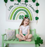 Fabric Tapestry Banner, Little Miss Lucky Charm, Kids Wall Art Room Decor