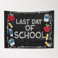 Last Day of School Fabric Banner: Chalkboard Wall Art Decor