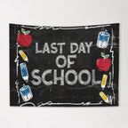Last Day of School Fabric Banner: Chalkboard Wall Art Decor